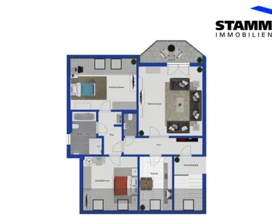 3-Zimmer Dachgeschosswohnung in zentrumsnaher Lage von Hemer - Foto 2