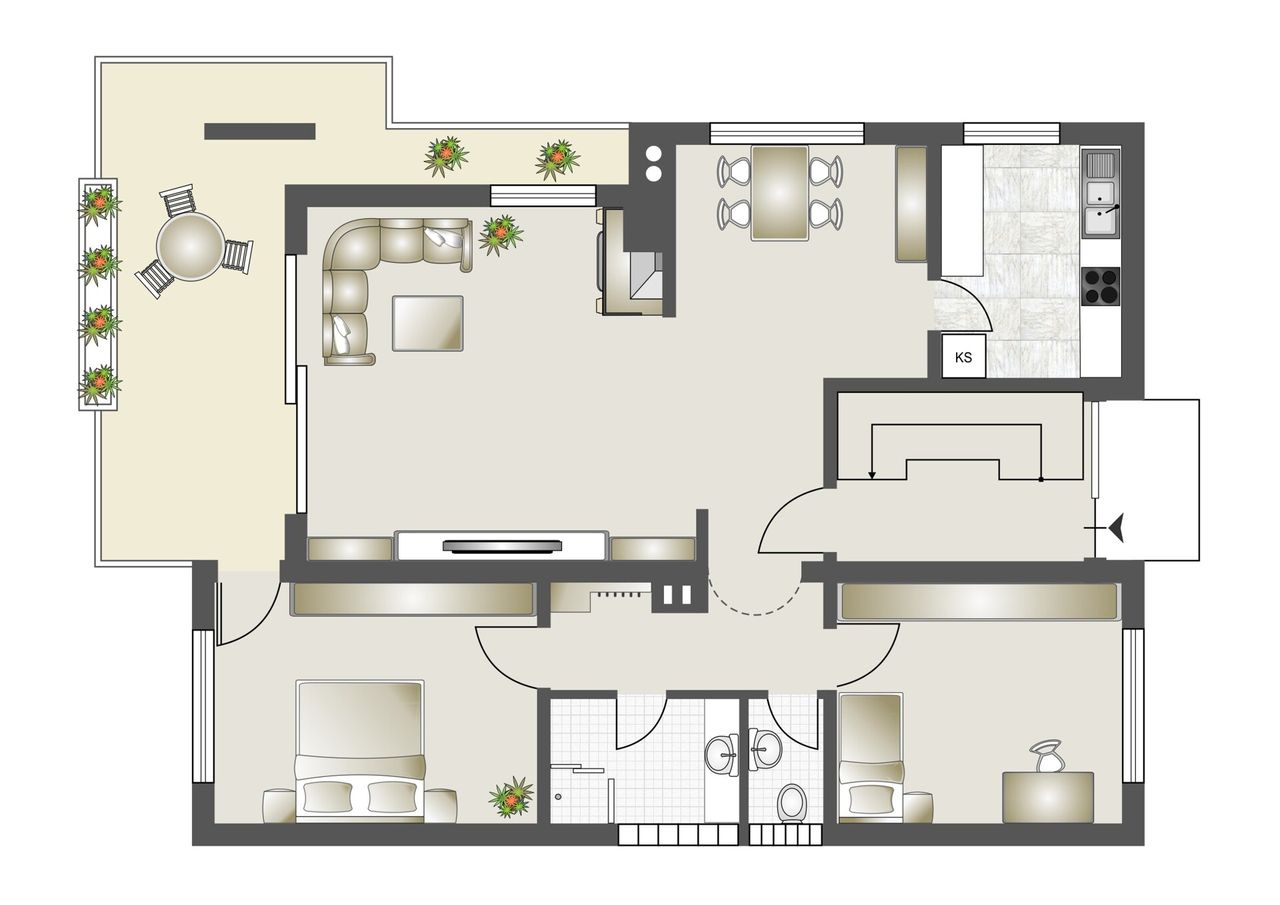 Grundriss zur unverbindl. Illustration