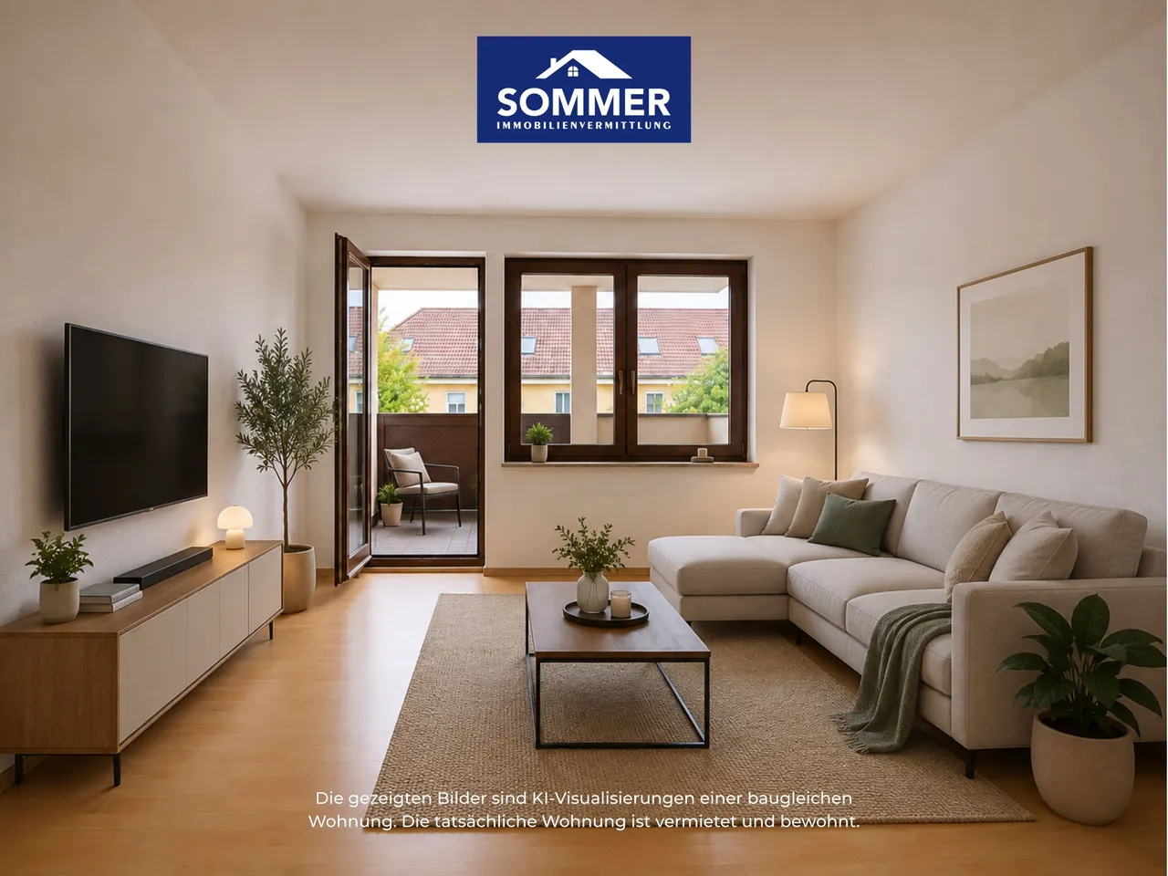 Einrichtungsbeispiel Wohnzimmer (KI-Visualisierung)