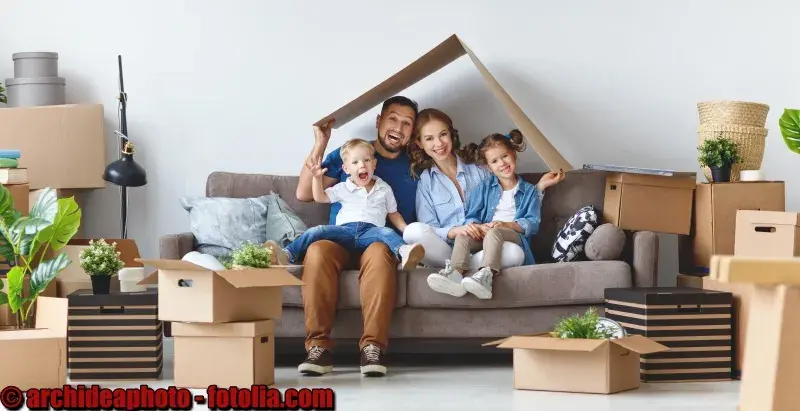 Familie Umzug klein