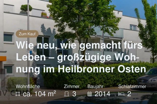 Nicht mehr verfügbar: Wie neu, wie gemacht fürs Leben – großzügige Wohnung im Heilbronner Osten