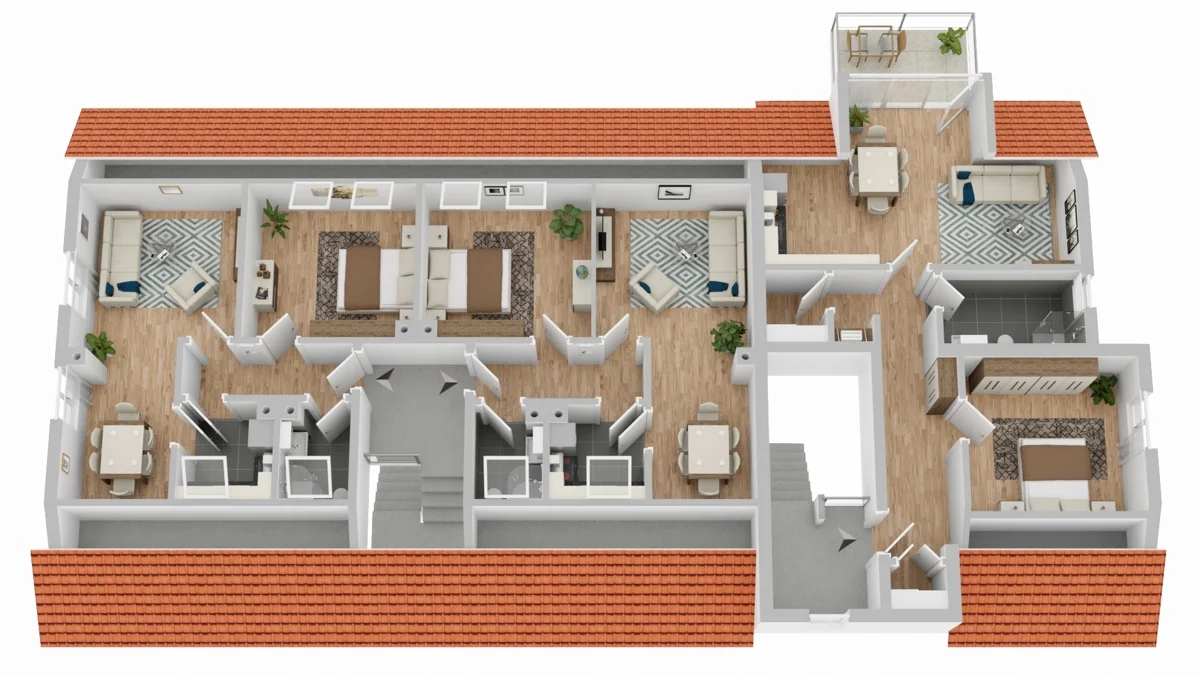 Grundriss DG + potenzieller Anbau
