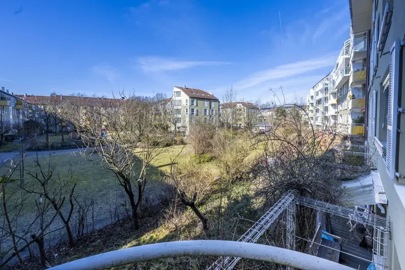 Blick vom Balkon