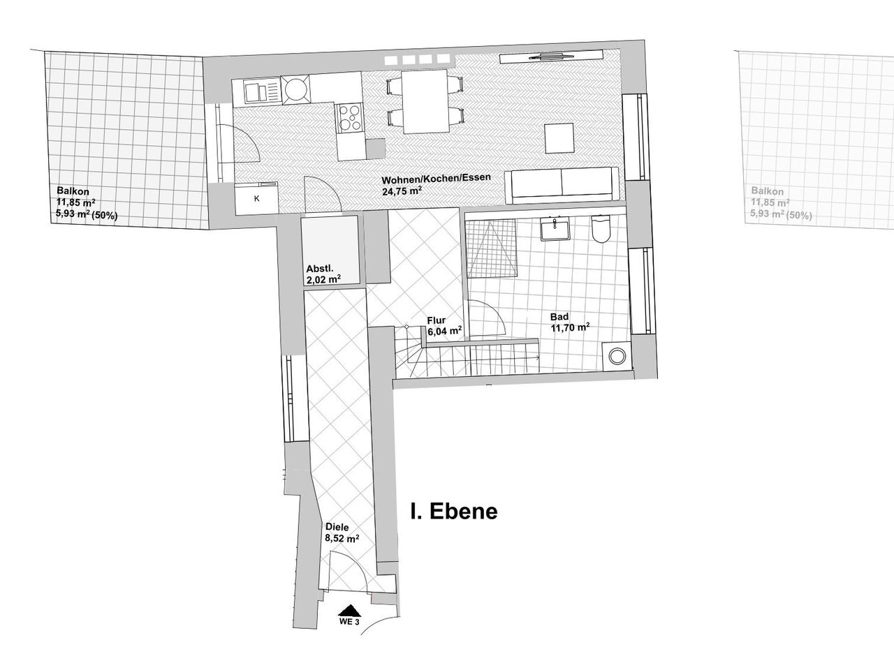Grundriss Wohnung No. 3