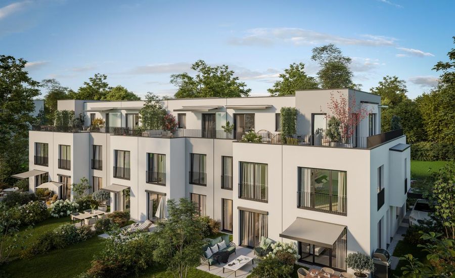 Ruhig zentral wohnen. Sechs stylische Dachterrassenhäuser.