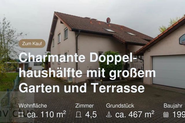 Nicht mehr verfügbar: Charmante Doppelhaushälfte mit großem Garten und Terrasse