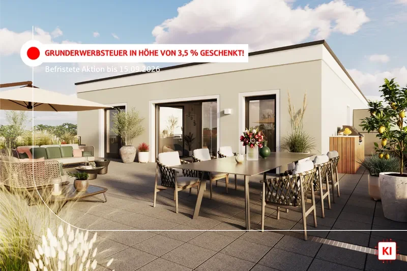 KI-generiert: Dachterrasse
