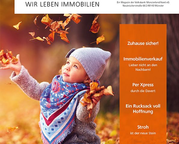 Cover der VITA, Ausgabe 09/20 - Das Magazin der Volksbank Immobilien Münsterland
