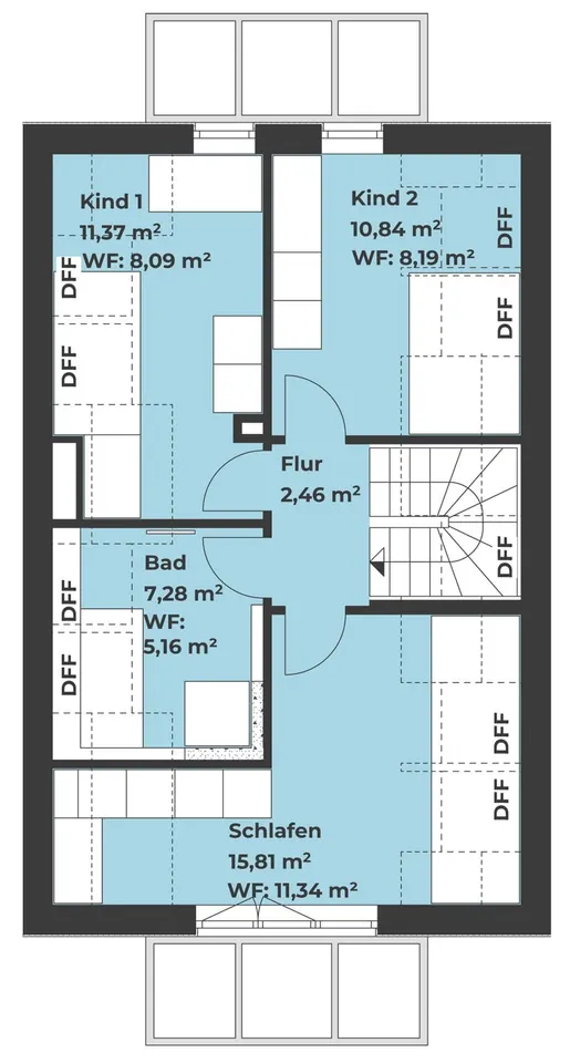 Grundriss Obergeschoss