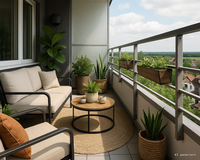 Balkon mit Gestaltungsvorschlag