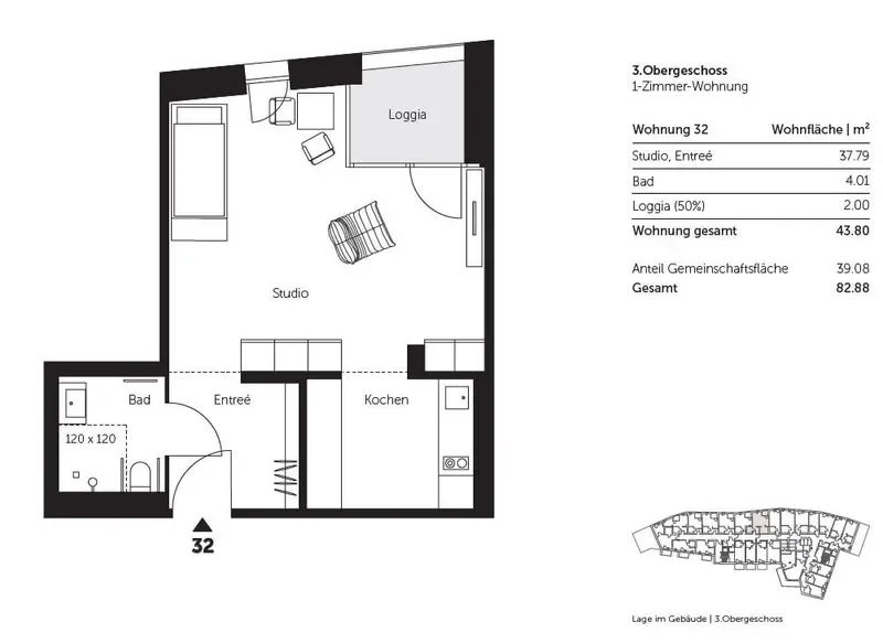 Wohnung 32 Grundriss