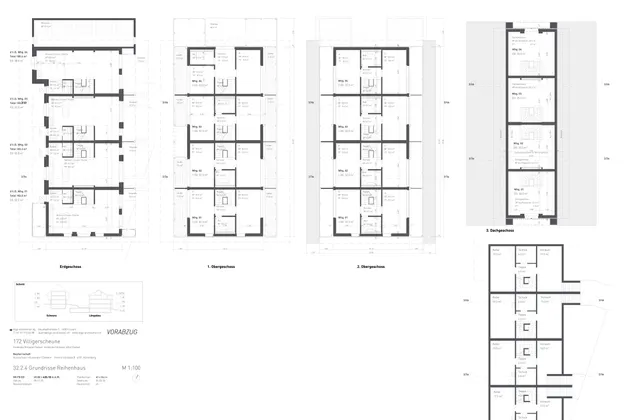 Grundrisse Scheune - Reihenhäuser