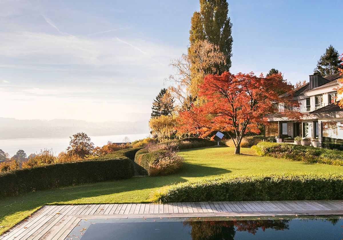 Modernes Haus mit Garten