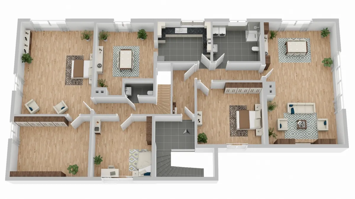 Grundriss Dachgeschoss und Wohnung II
