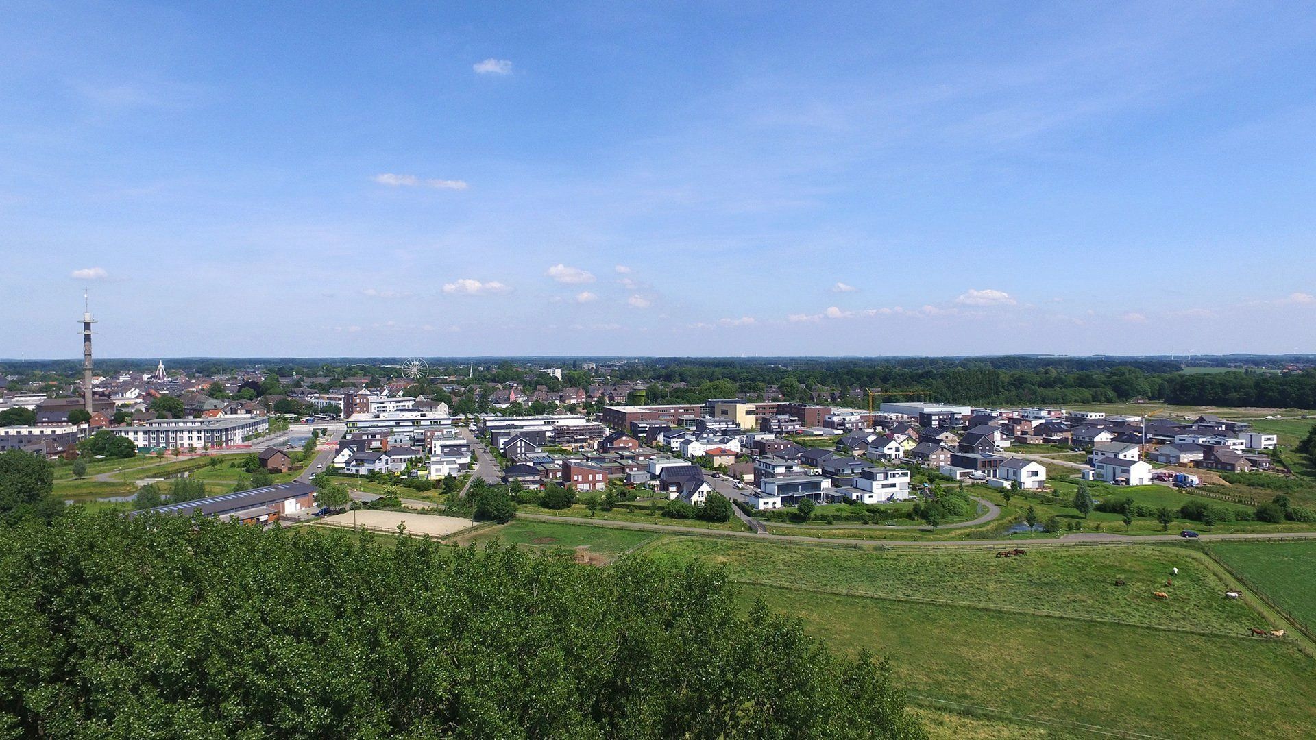 Mario Beerden Immobilien – Luftaufnahme von Geldern am Niederrhein.