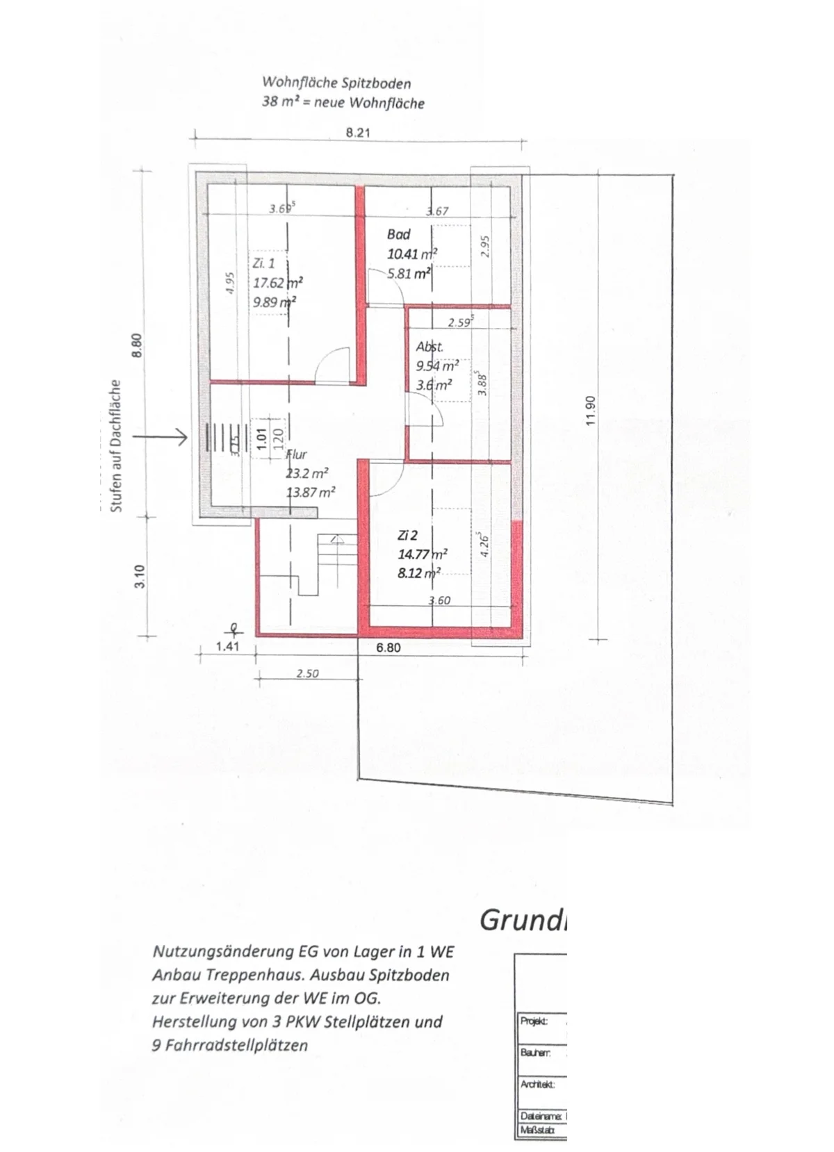 Grundriss Hinterhaus DG
