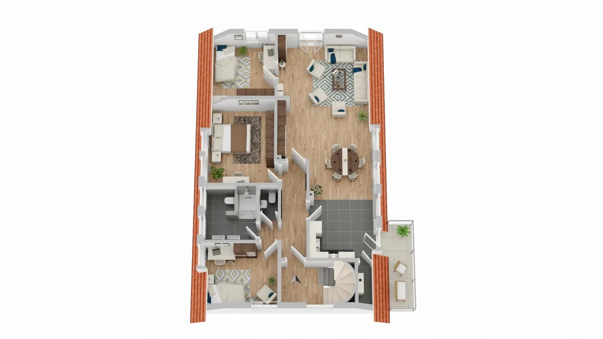 Grundriss Vorderhaus 1. Obergeschoss