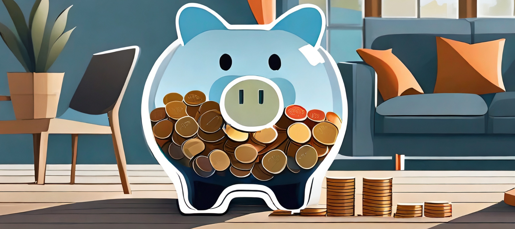 amarc21 immobilien Sparschwein Münzen Wohnzimmer