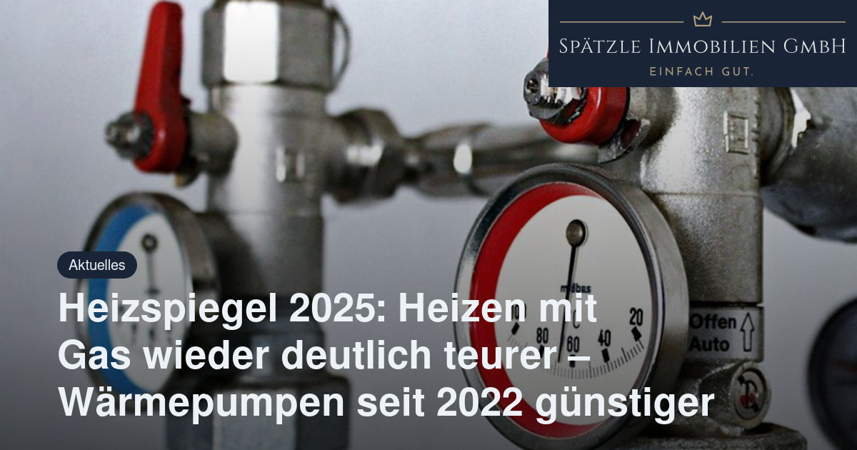 Heizspiegel 2025: Heizen mit Gas wieder deutlich teurer – Wärmepumpen ...