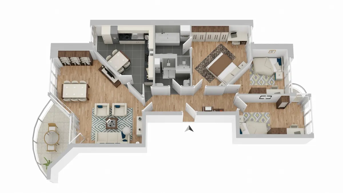 Grundriss Wohnung 6