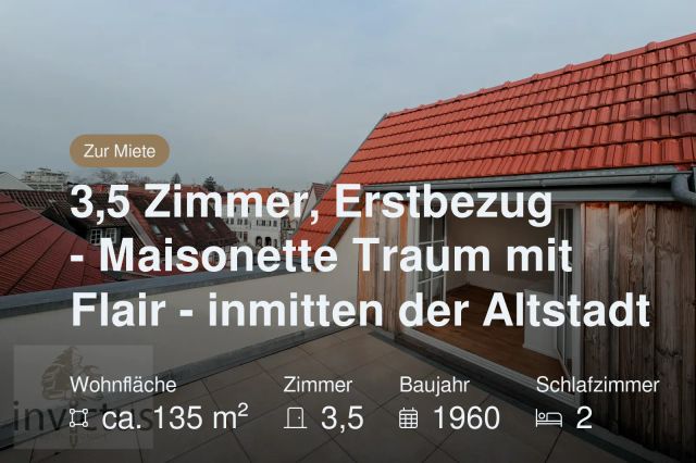 Nicht mehr verfügbar: 3,5 Zimmer, Erstbezug – Maisonette Traum mit Flair – inmitten der Altstadt