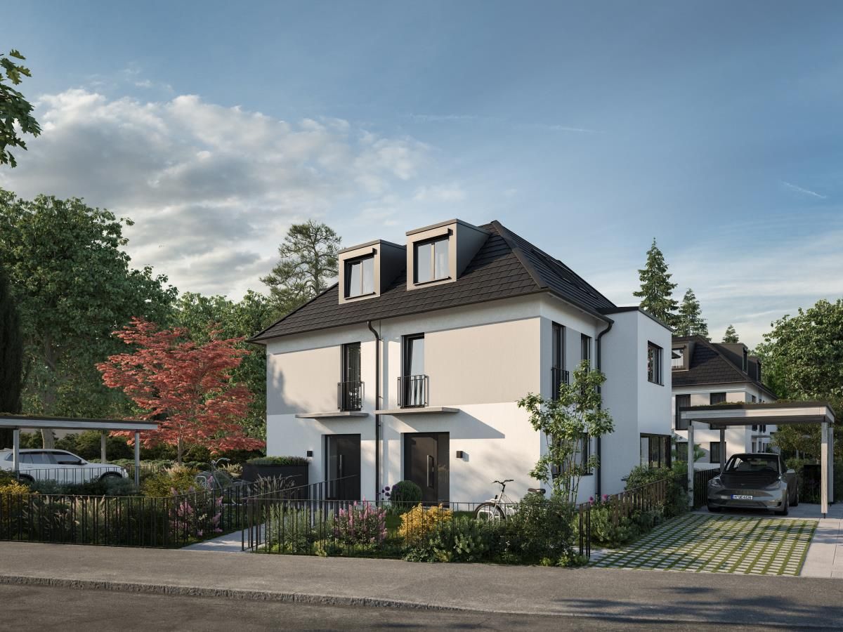 Perfekt geplante Wohnlichkeit. Zwei Doppelhaushälften und drei Stadthäuser.