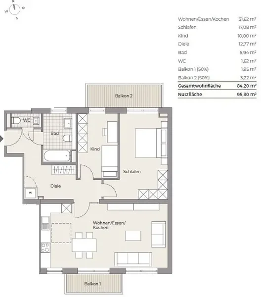 Grundriss OG WHG 5