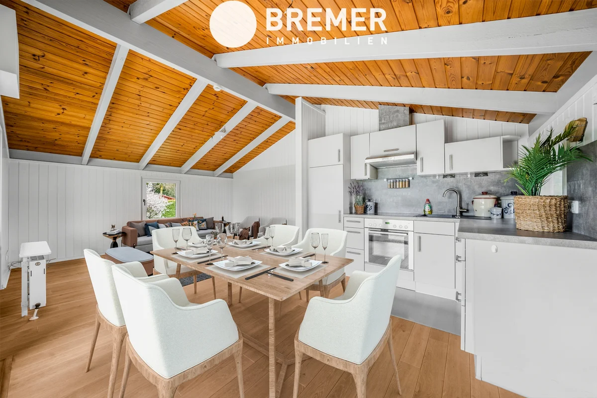 Verkauft: Kleines Schwedenhaus als Bungalow mit schönem Garten