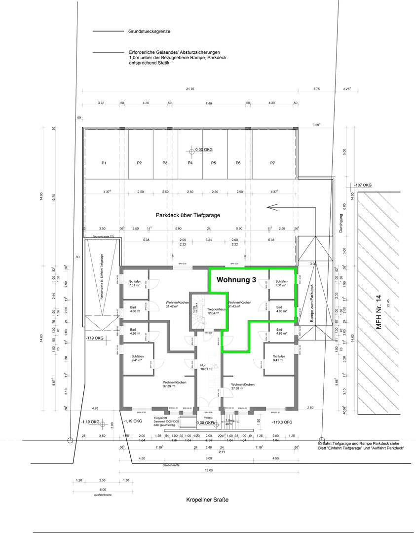 2 Raum Wohnung, Wohnung 3, Erdgeschoss