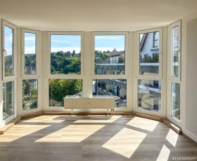 Weite vor den Fenstern, Ruhe im Zuhause – 3-Zimmer-Wohnung mit besonderem Blick ins Grüne - Foto 1