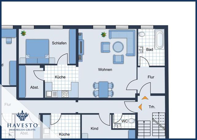 Modern geschnittene Wohnung mit Kaminofen in historischem Fachwerkhaus mit Einbauküche - Foto 4