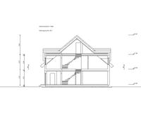 Haus Schnitt mit 2 Gauben