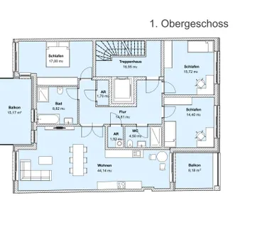 Erstbezug im Neubau – Barrierefreie 4-Zimmer-1.OG-Whg mit zwei Balkonen - Foto 5