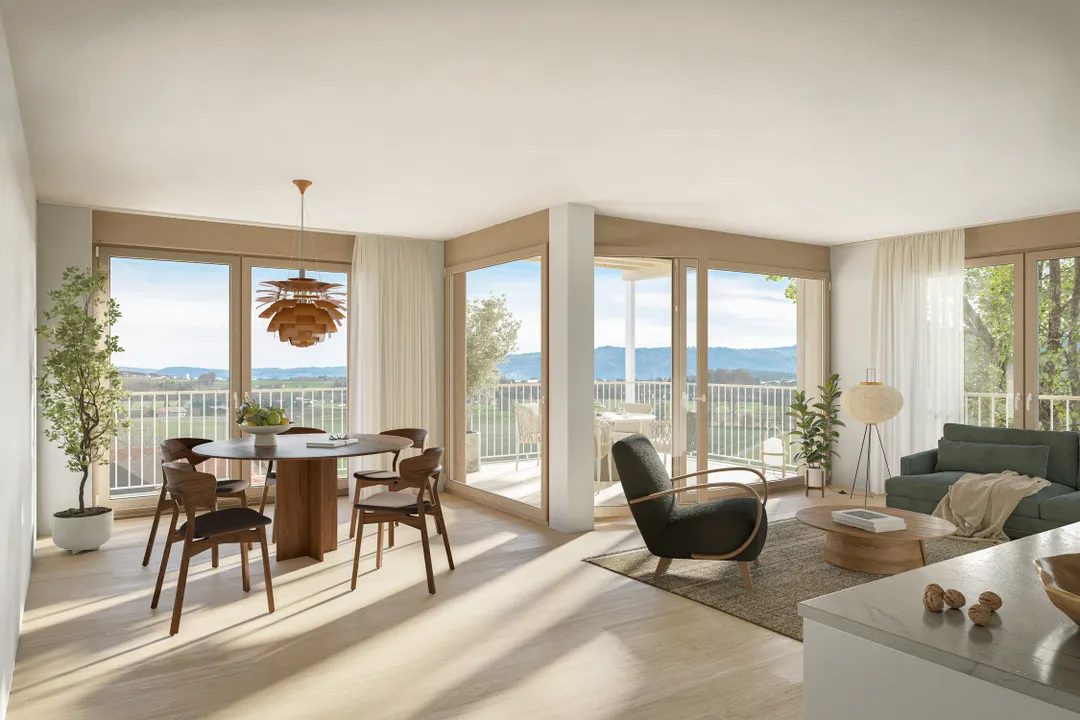 Neubauprojekt Villigerscheune, Längsbau - Obergeschoss (Visualisierung)