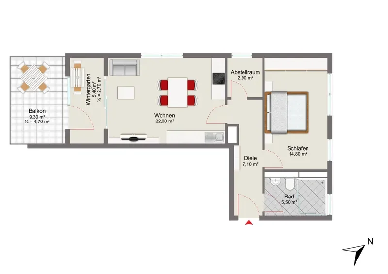 Etagenwohnung