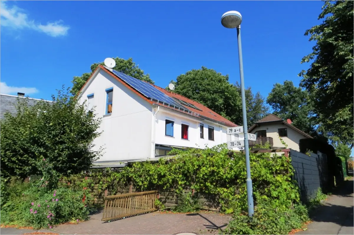 Blick auf Reihenhausgruppe in Radevormwald