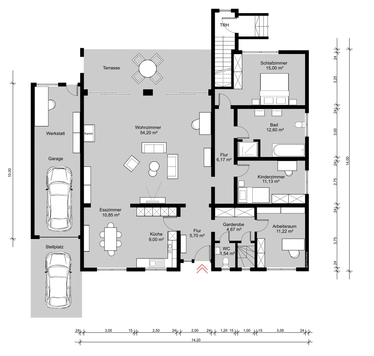 Grundrisszeichnung EG