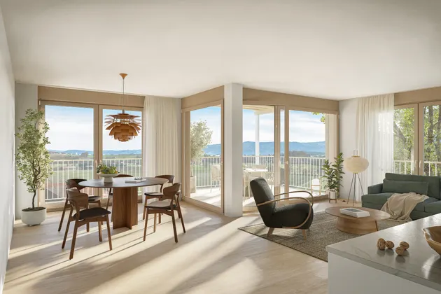 Neubauprojekt Villigerscheune, Längsbau - Obergeschoss (Visualisierung)