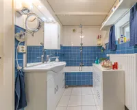 Das Badezimmer im Erdgeschoss