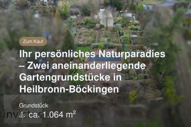 Nicht mehr verfügbar: Ihr persönliches Naturparadies – Zwei aneinanderliegende Gartengrundstücke in Heilbronn-Böckingen