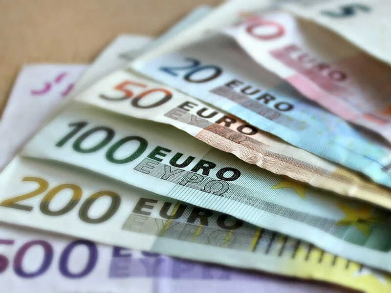Aufgefächerte Euro-Banknoten