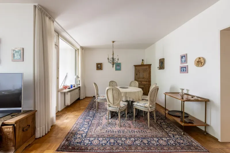 Essbereich im Wohnzimmer