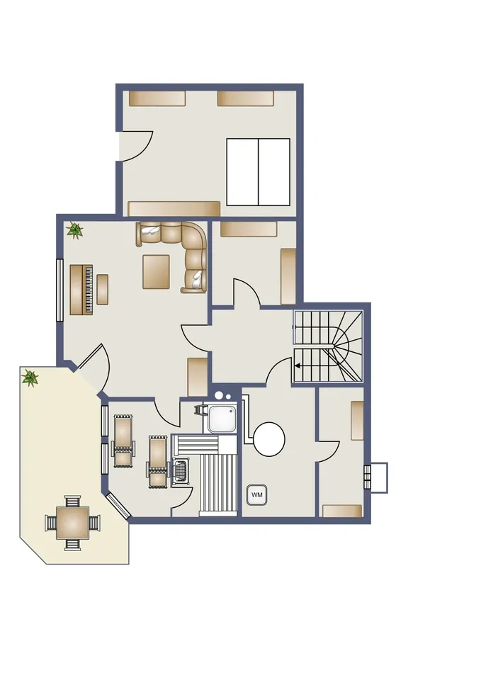 Gartengeschoss, unverbindl. Illustration