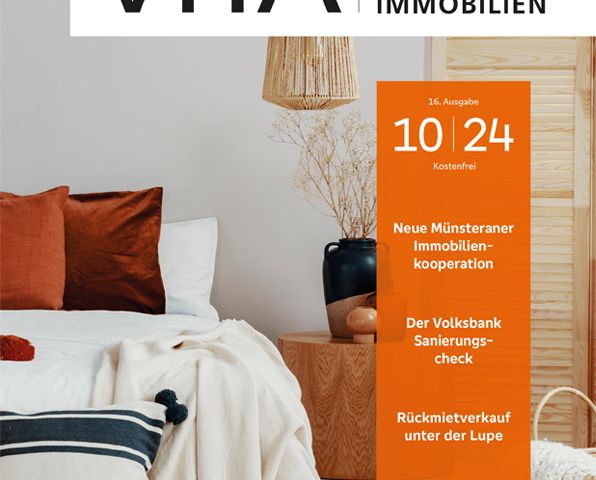 Cover der VITA, Ausgabe 10/24 - Das Magazin der Volksbank Immobilien Münsterland