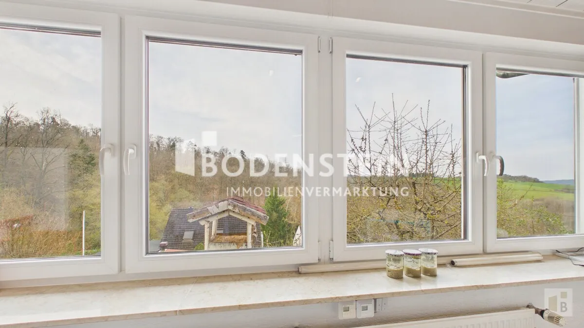 Wohnung EG Blick aus dem Esszimmer