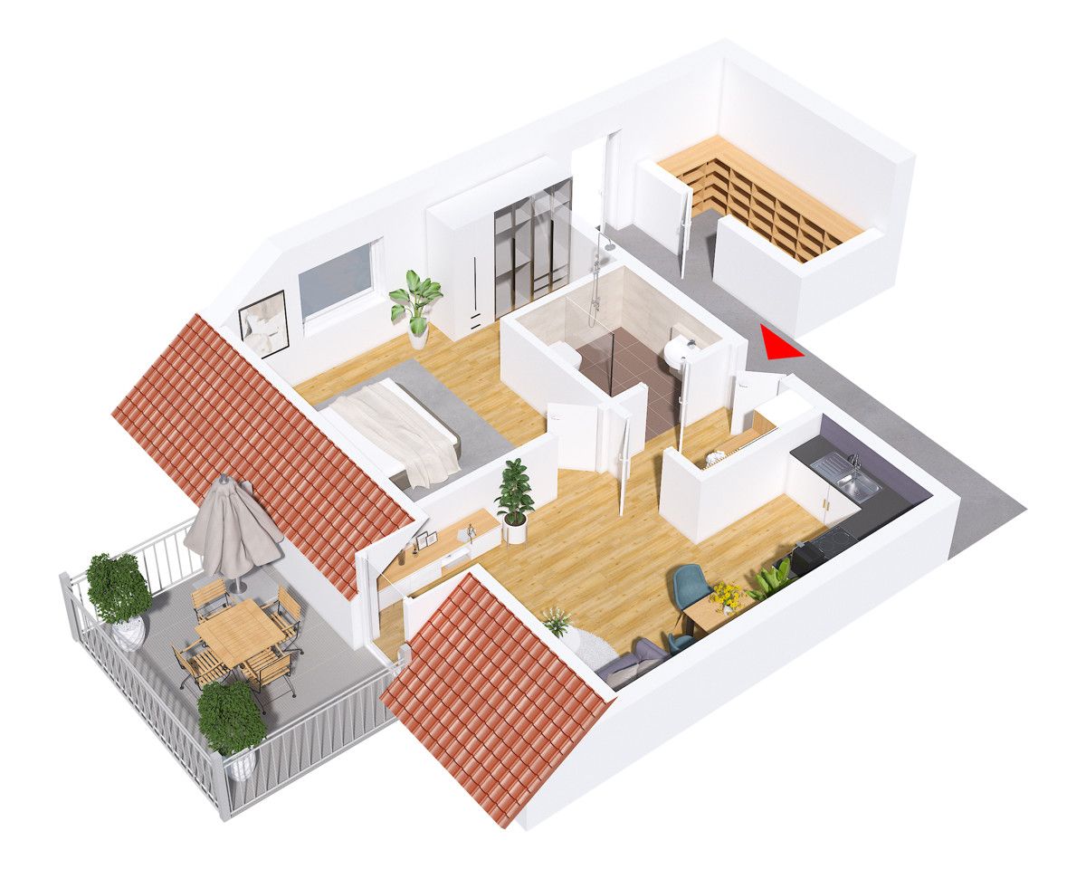 Bsp. Dachgeschosswohnung 