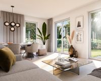 Es handelt sich um unverbindliche Illustrationen mit Sonderausstattungen. Die Bauausführung erfolgt durch das Bauunternehmen