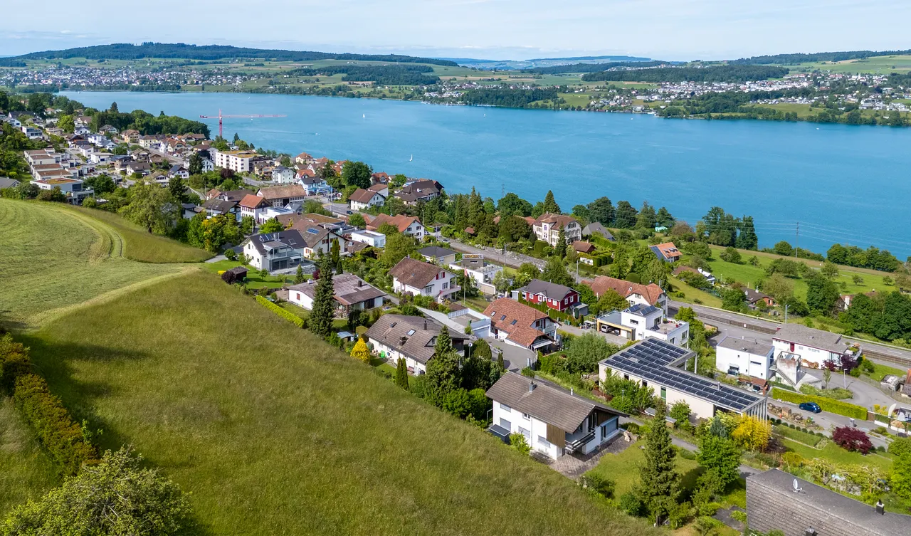 Einfamilienhaus mit Blick über den Hallwilersee