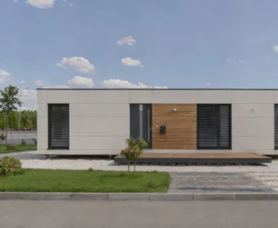 MG – Baugrundstück mit Tinyhouse am Feldrand in Kleinsteinhausen