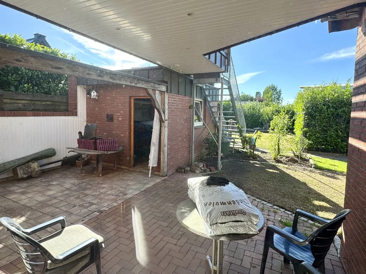 Die überdachte Terrasse